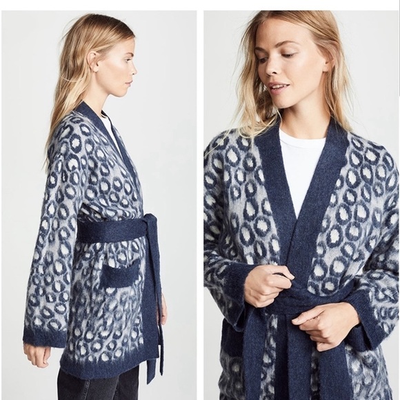 Current / Elliott The Rick Cardigan in Brushed Leopard 1 or Small - Picture 3 of 10